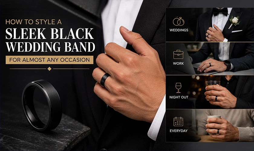 How to Style a Sleek Black Wedding Band for Any Occasion